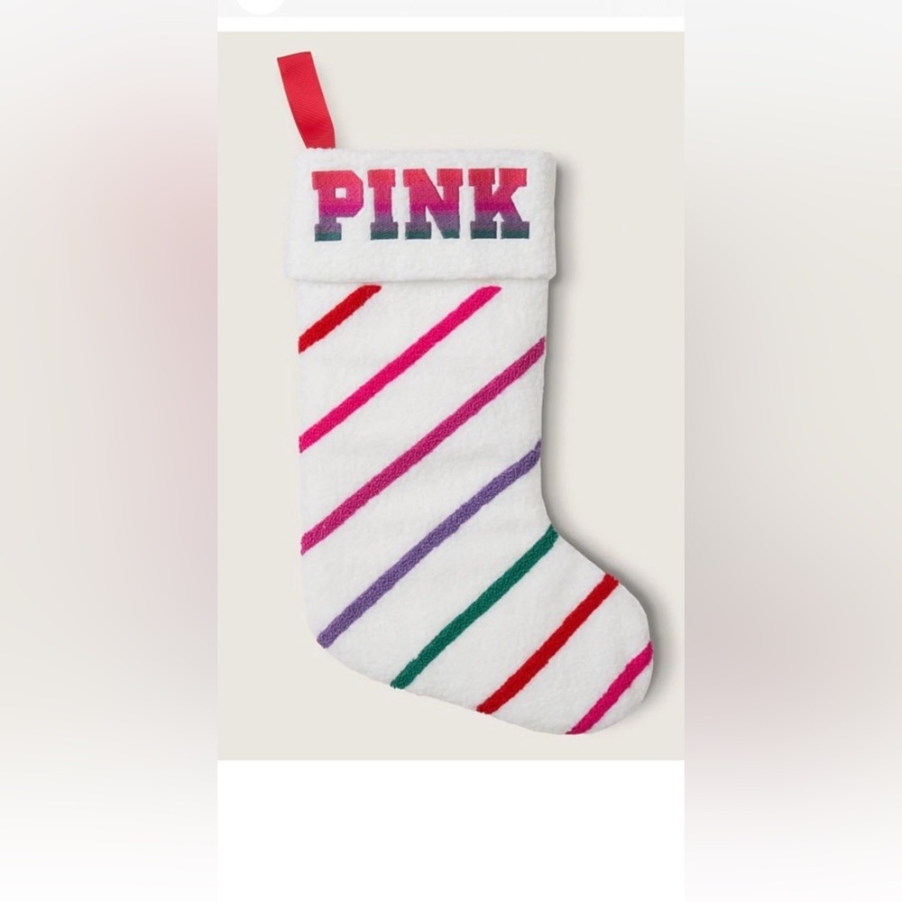 Victoria's Secret Multicolor Striped Holiday Stocking